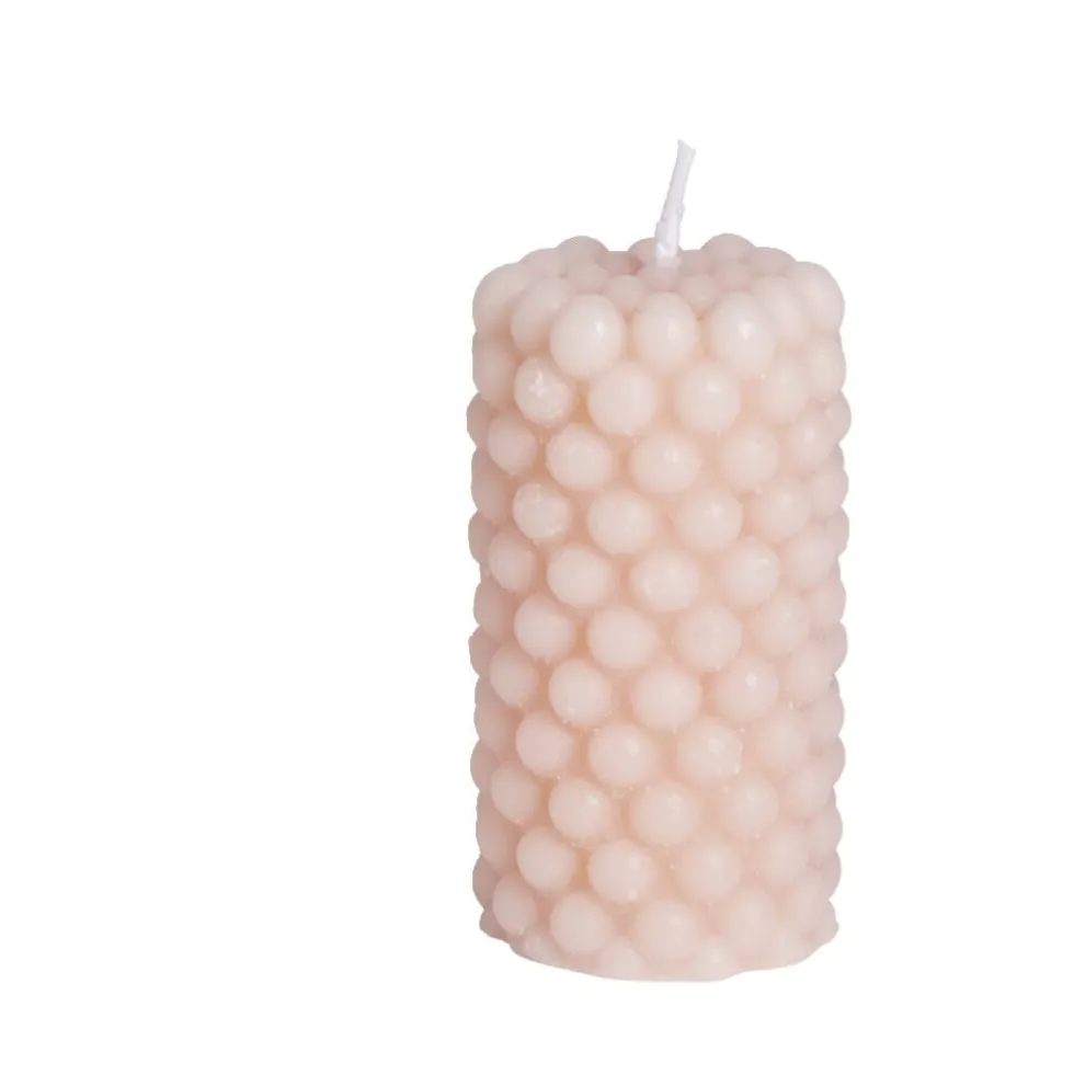Bougie cylindrique design bulle Ø5xH9cm