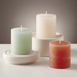 Bougie cylindrique Ø6,7xH7,5cm (3 modèles)