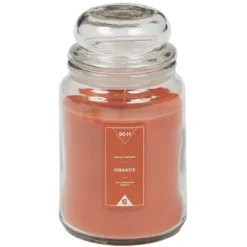 Bougie dans bocal orange Ø9,5 cm