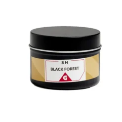 Bougie dans pot métal noir - Forêt noire