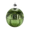 Bougie dans verre forme boule de Noël Ø8xH10,5cm (4 modèles)