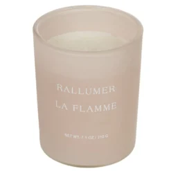 Bougie dans verre inscription Rallumer la flamme senteur passion
