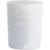 Bougie dans verre inscription Let your light shine senteur coton 40H