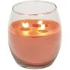 Bougie dans verre orange Ø14 cm