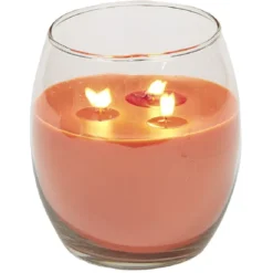 Bougie dans verre orange Ø14 cm