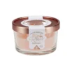 Bougie dans verre relief rose Ø10,5xH6cm (3 modèles)