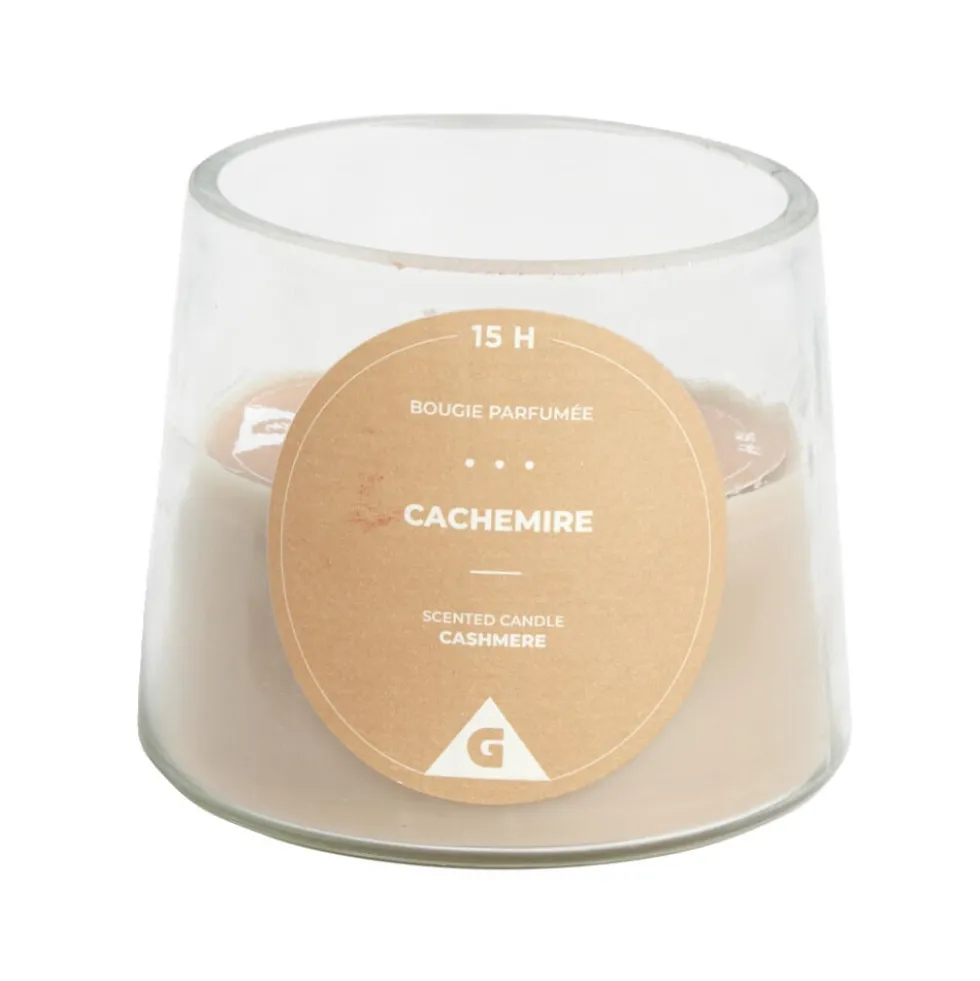 Bougie dans verre senteur cachemire Ø9xH7.5cm