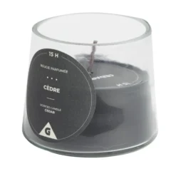 Bougie dans verre senteur cèdre Ø9xH7.5cm