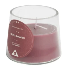 Bougie dans verre senteur fruits rouges Ø9xH7.5cm