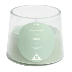 Bougie dans verre senteur musc Ø9xH7.5cm