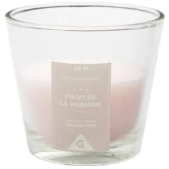 Bougie dans verre transparent senteur passion
