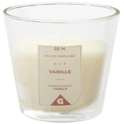 Bougie dans verre transparent senteur coton