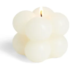 Bougie design bulle - 2 modèles rose ou beige