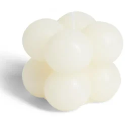 Bougie design bulle - 2 modèles rose ou beige