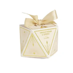 Bougie de table parfumée coffret forme diamant 6H