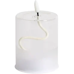 Bougie en verre à LED Ø8xH10cm