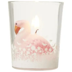 Bougie flamand rose H.6cm