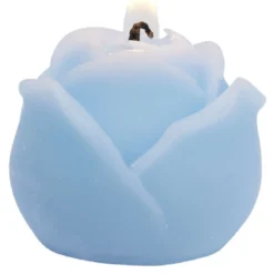 Bougie forme fleur tulipe ou rose Ø4,5xH4cm