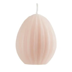 Bougie forme oeuf décoré pastel Ø5xH7cm (4 modèles)