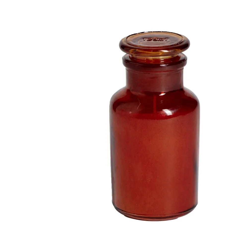 Bougie forme vase verre coloré Ø5,5xH11,5cm