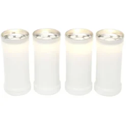 Bougie funéraire blanc H14cm x4