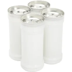 Bougie funéraire blanc H14cm x4
