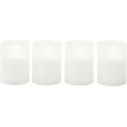 Bougie funéraire blanc Ø4,8xH6,3cm x4