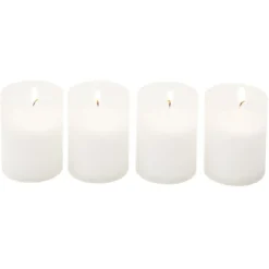 Bougie funéraire blanc Ø4,8xH6,3cm x4