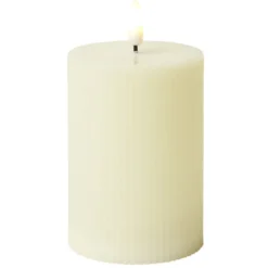 Bougie électrique LED blanc chaud Ø7,5xH10,5cm (3 modèles)