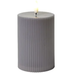 Bougie électrique LED blanc chaud Ø7,5xH10,5cm (3 modèles)
