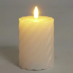 Bougie LED blanche Ø7,5xH10cm