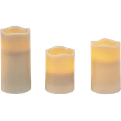 Bougie led x 3 gris