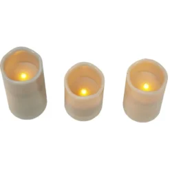 Bougie led x 3 gris