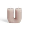 Bougie lettre U marron foncé 6x4xH9cm