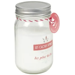 Bougie message dans pot fuchsia parfum passion