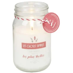Bougie message dans pot fuchsia parfum passion