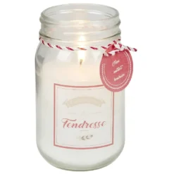 Bougie message dans pot fuchsia parfum passion