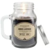 Bougie noire dans mug en verre avec couvercle - Senteur myrrhe ambre