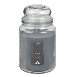 Bougie parfumée dans Bonbonnière senteur poudre de Coton Gris