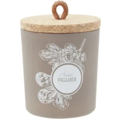 Bougie parfumée dans pot en verre et couvercle en liège