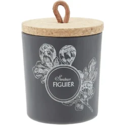 Bougie parfumée dans pot en verre et couvercle en liège