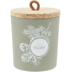 Bougie parfumée dans pot en verre et couvercle en liège
