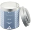 Bougie parfumée dans pot métal gris et bleu senteur monoï 26H