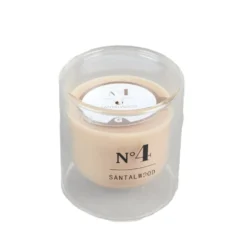 Bougie parfumée dans verre double paroi senteur bois de santal 25H