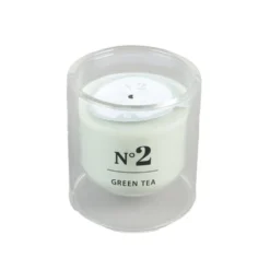 Bougie parfumée dans verre double paroi senteur thé vert 25H