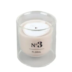 Bougie parfumée dans verre double paroi senteur floral 25H