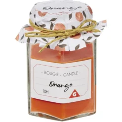 Bougie parfumée dans verre imitation pot de confiture