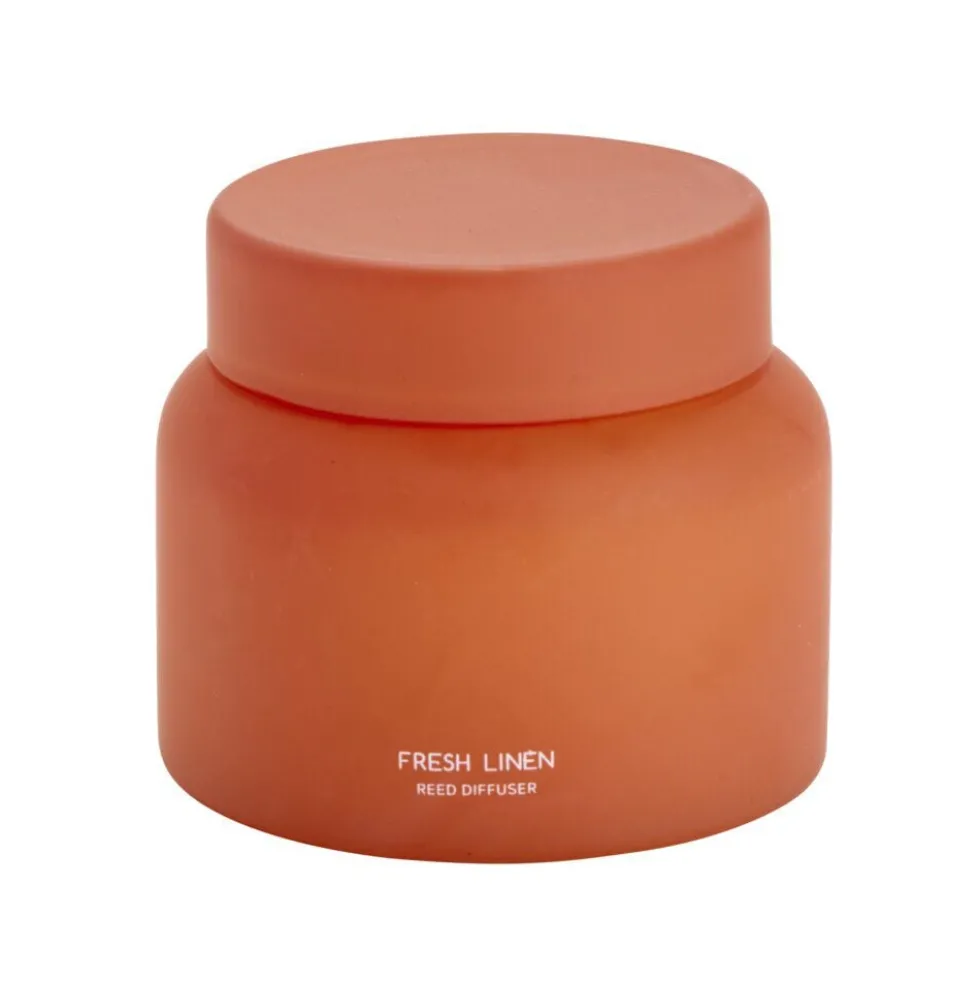 Bougie parfumée dans verre mat avec bouchon Ø9xH7cm (3 modèles)