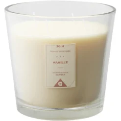 Bougie parfumée dans verre senteur vanille Ø13,5xH12,5cm 30H