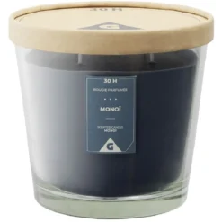 Bougie parfumée dans verre senteur monoï Ø13,5xH12,5cm 30H